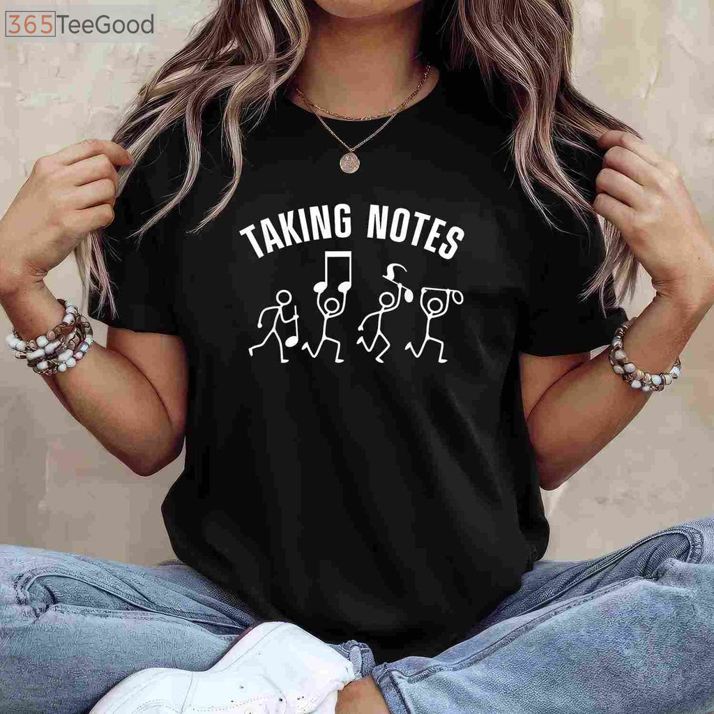 Funny Musical Note Art T-Shirt - Creative Music Lover Gag Gift for Him Her