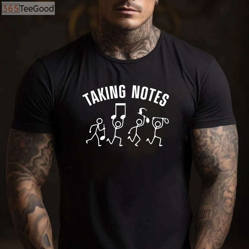 Funny Musical Note Art T-Shirt - Creative Music Lover Gag Gift for Him Her