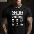 Funny Spare Time Bear Hunting Shirt, Things I Do in My Spare Time Apparel