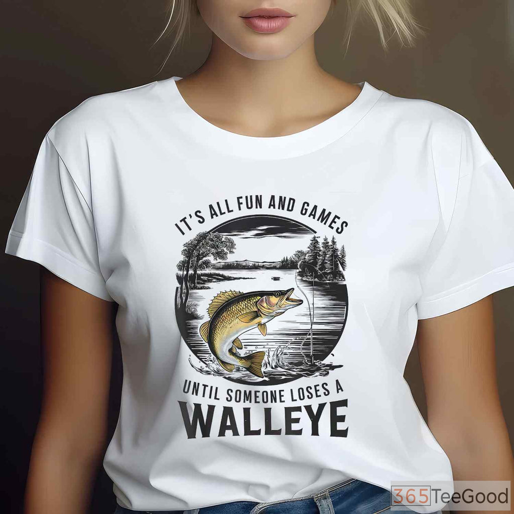 Funny Walleye Fishing Quote Tee - Losing a Walleye Humorous Angler Apparel