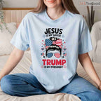 Girl Jesus My Savior Trump President T-Shirt Christian Republican Women Youth Faith Shirt