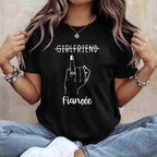 Girlfriend Fiancée Bachelorette Party Engaged Ring Finger T-Shirt Tee Future Wife Gift