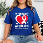 Go Red For Heart Disease Shirt – February Awareness Support Tee