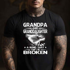 Grandpa and Granddaughter A Bond That Can't Be Broken T-Shirt Tee Family Love Gift Shirt