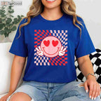 Groovy Valentine Vibes T-Shirt - Retro 70s Valentine's Day Shirt for Family