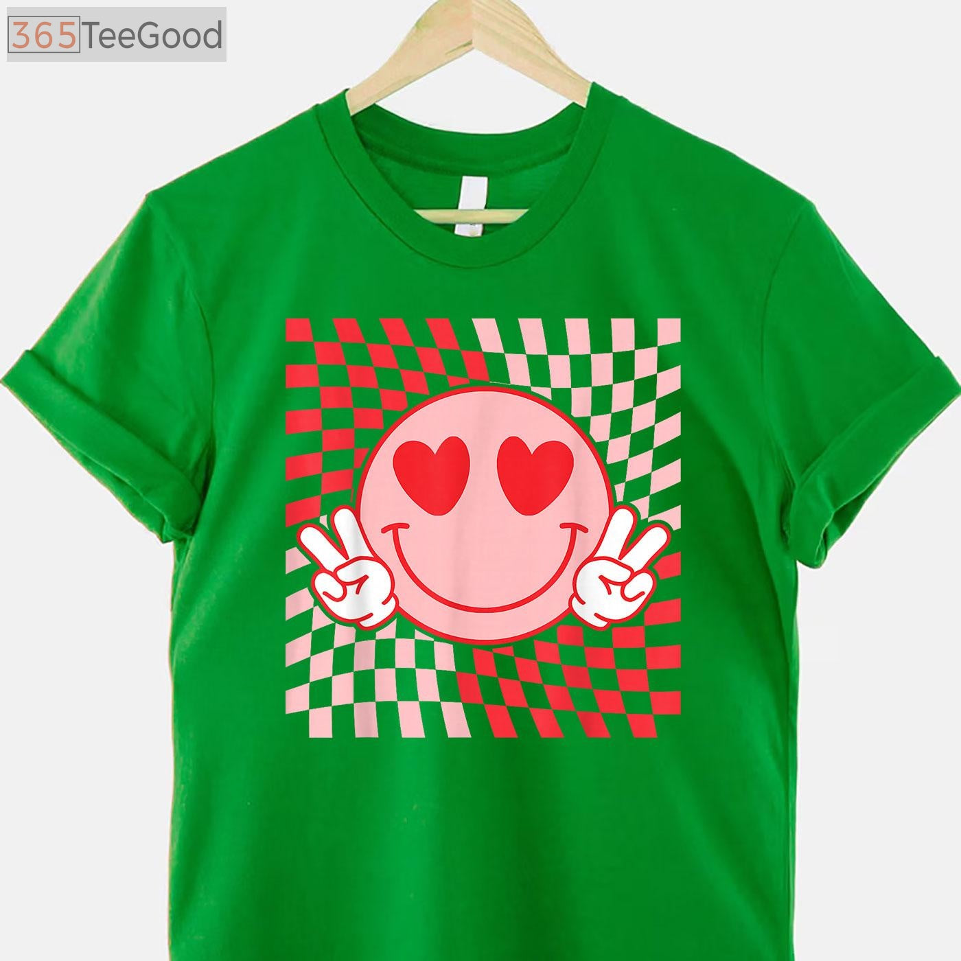 Groovy Valentine Vibes T-Shirt - Retro 70s Valentine's Day Shirt for Family