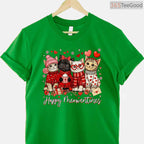 Happy Meowentines Cute Cat Mom T-Shirt, Adorable Kitten Lover Valentine Gift Tee for Girls Kids