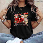 Happy Meowentines Cute Cat Mom T-Shirt, Adorable Kitten Lover Valentine Gift Tee for Girls Kids