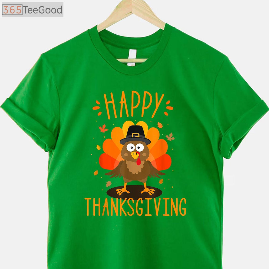 Happy Thanksgiving Turkey Day T-Shirt - Matching Family Dinner Feast Outfit