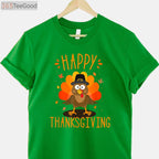 Happy Thanksgiving Turkey Day T-Shirt - Matching Family Dinner Feast Outfit
