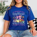 Harmless Hobby Quilting T-Shirt - Funny Sewing Tee for Quilters