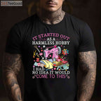 Harmless Hobby Quilting T-Shirt - Funny Sewing Tee for Quilters