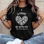 Heart Disease Awareness February Shirt – Red Ribbon Month Tee