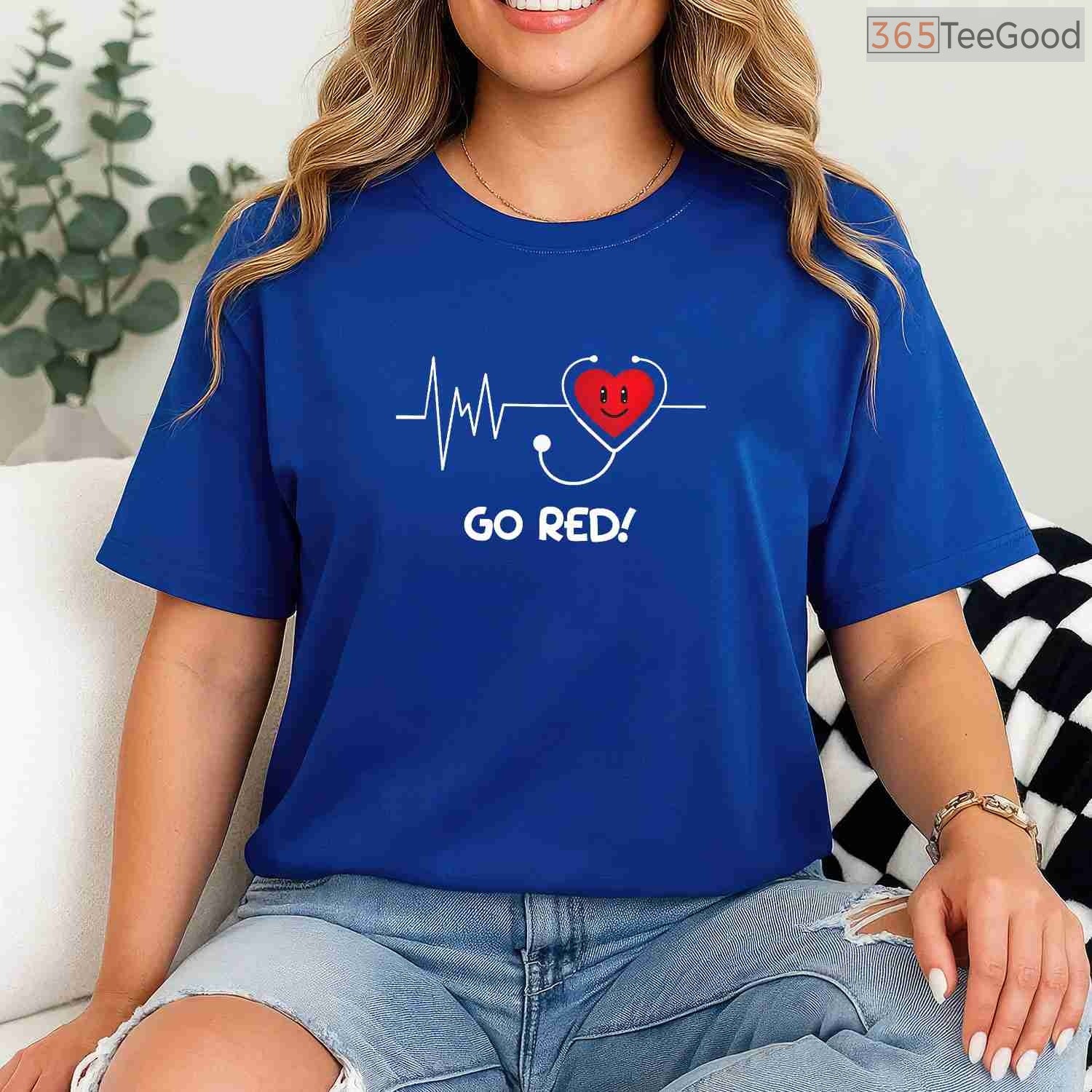 Heart Disease Awareness Shirt – Minimalist February Wear Red Tee