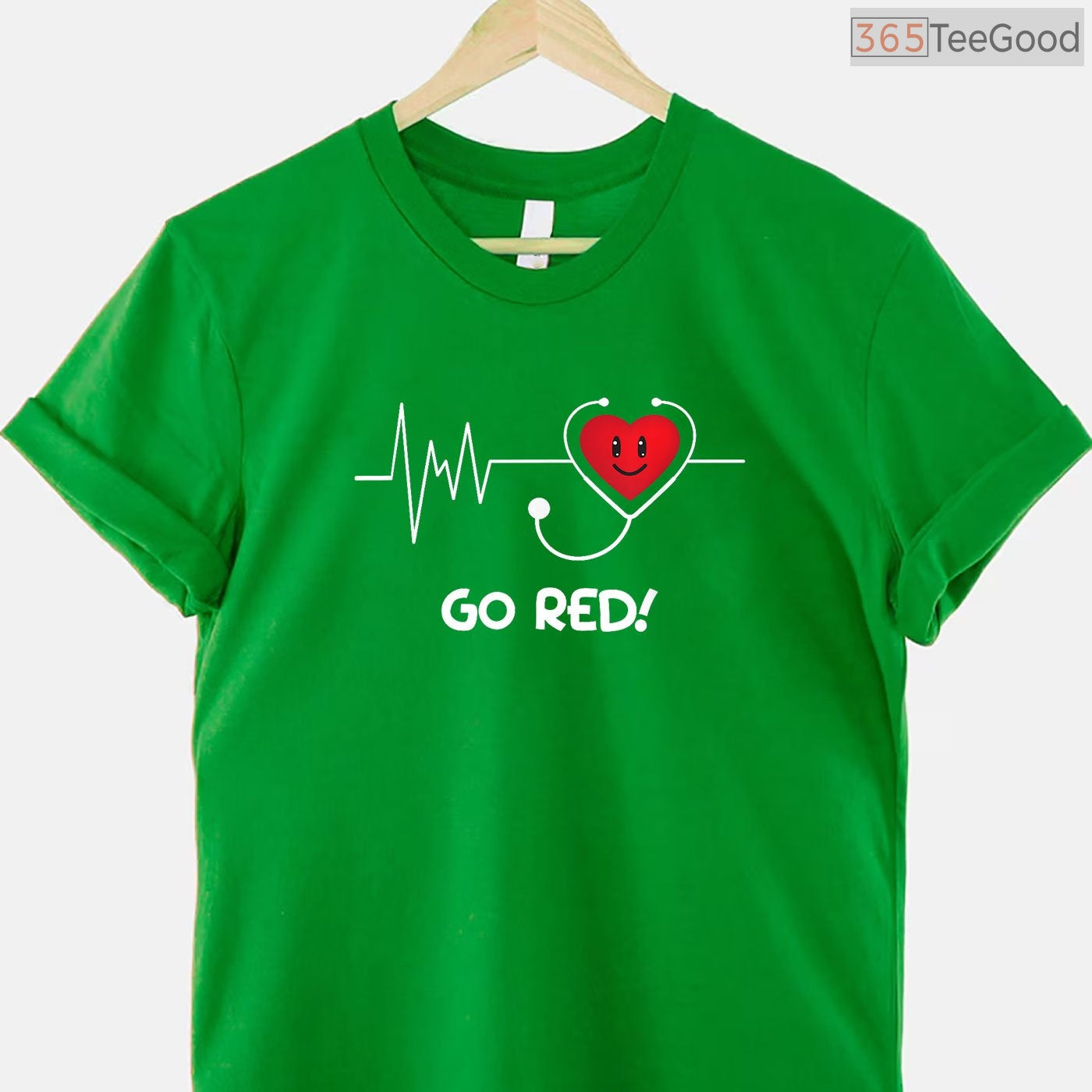 Heart Disease Awareness Shirt – Minimalist February Wear Red Tee