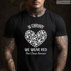 Heart Disease Awareness February Shirt – Red Ribbon Month Tee