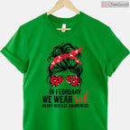 Heart Disease Awareness Shirt – In February We Wear Red Women's CHD Tee