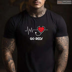 Heart Disease Awareness Shirt – Minimalist February Wear Red Tee