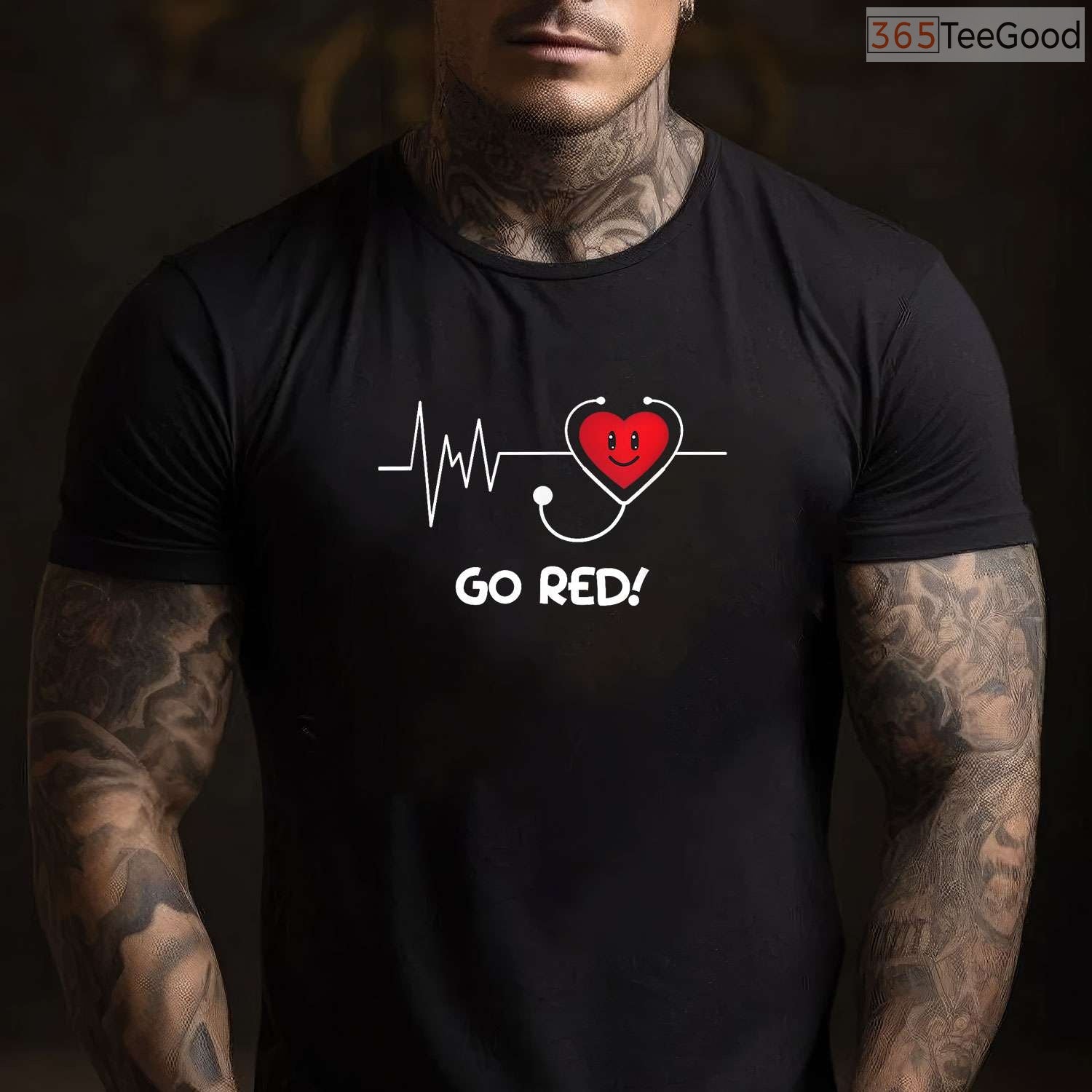 Heart Disease Awareness Shirt – Minimalist February Wear Red Tee