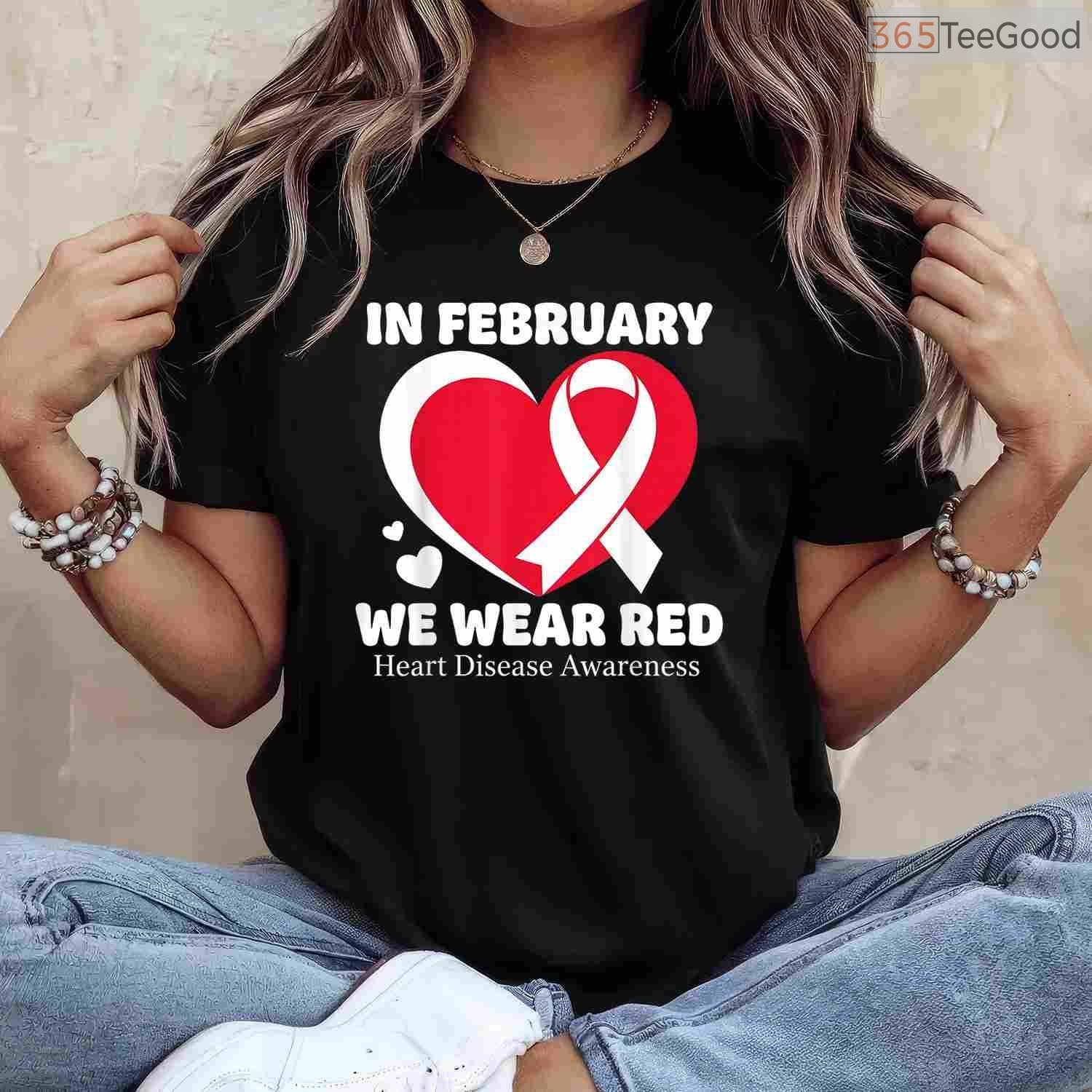 Heart Health Support Shirt – In February We Wear Red Awareness Tee