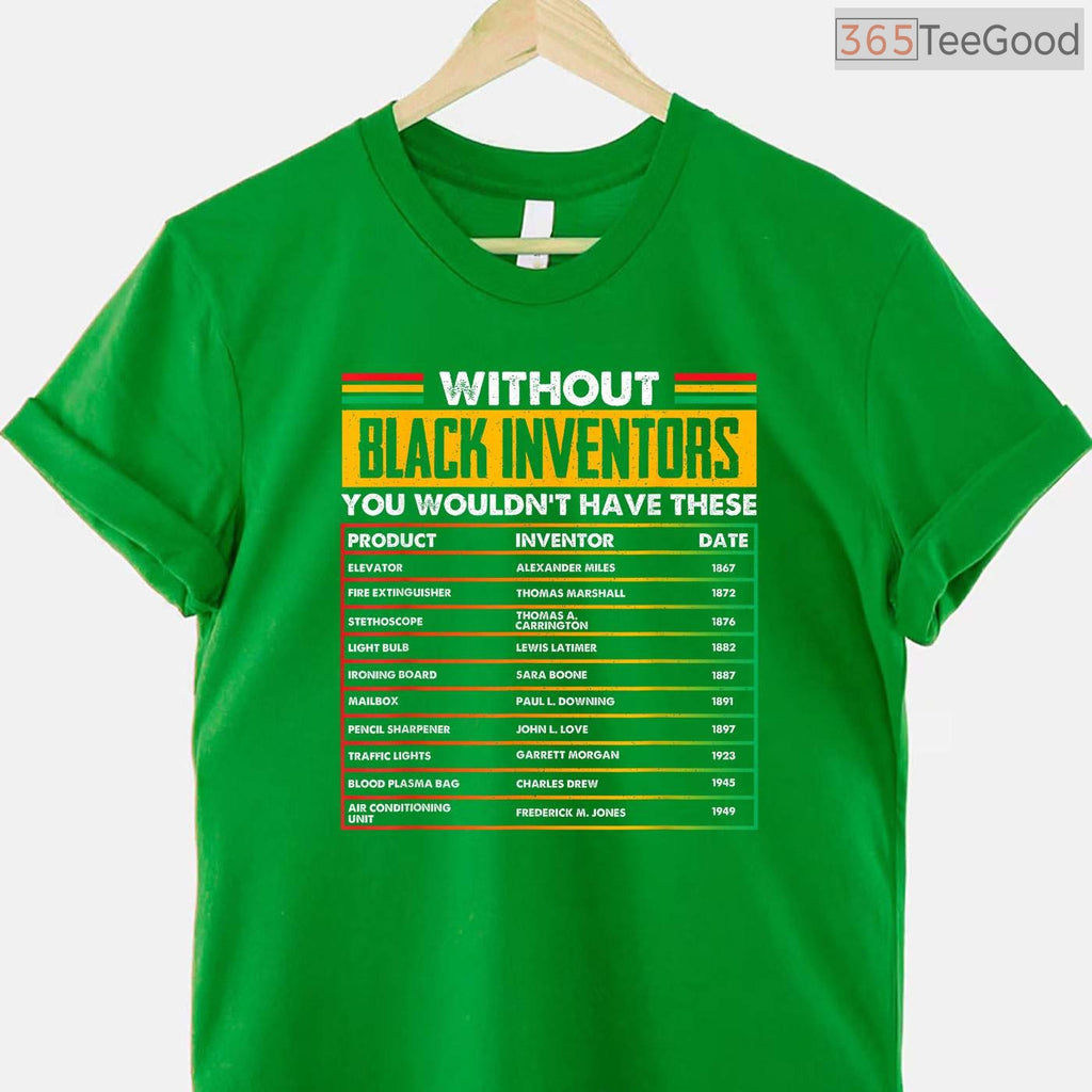 History of Forgotten Black Inventors T-Shirt Educational Black History Month Science Shirt