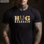 Hog Assassin Boar Hunting Shirt, Tactical Wild Hog Hunter Graphic Apparel