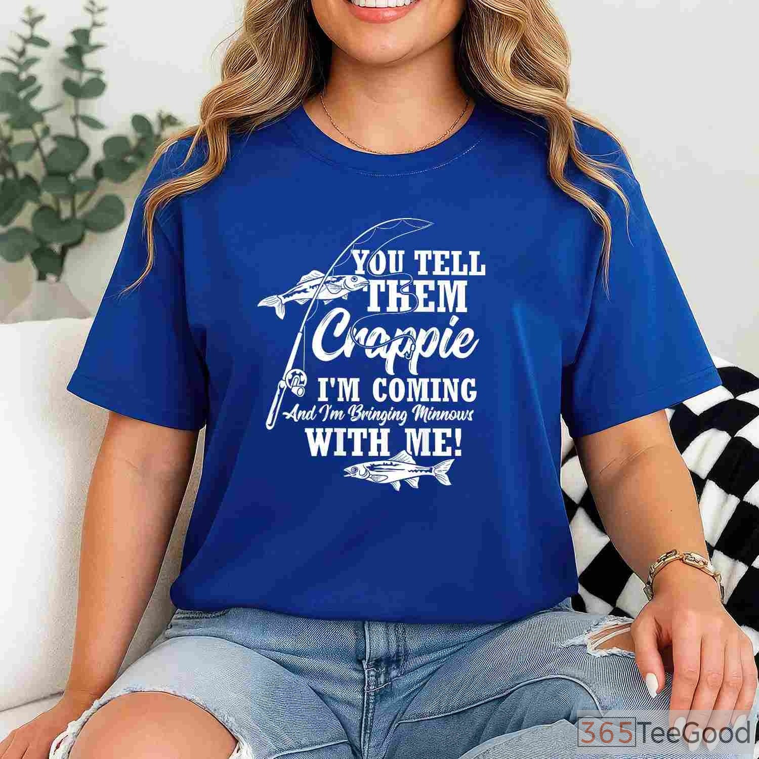 Holy Crappie Funny Fishing Shirt, Humorous Crappie Angler Quote Tee for Men