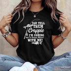 Holy Crappie Funny Fishing Shirt, Humorous Crappie Angler Quote Tee for Men