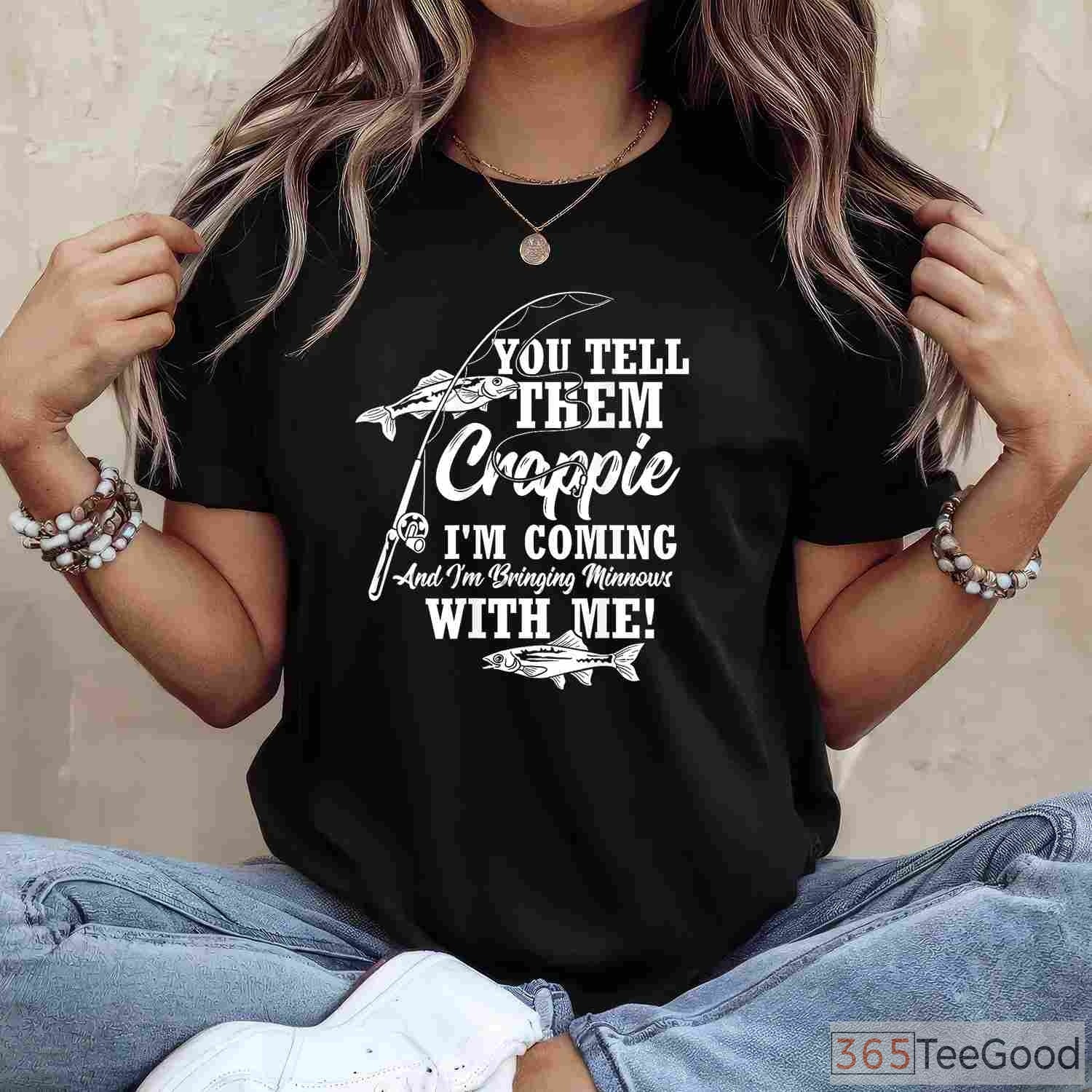 Holy Crappie Funny Fishing Shirt, Humorous Crappie Angler Quote Tee for Men