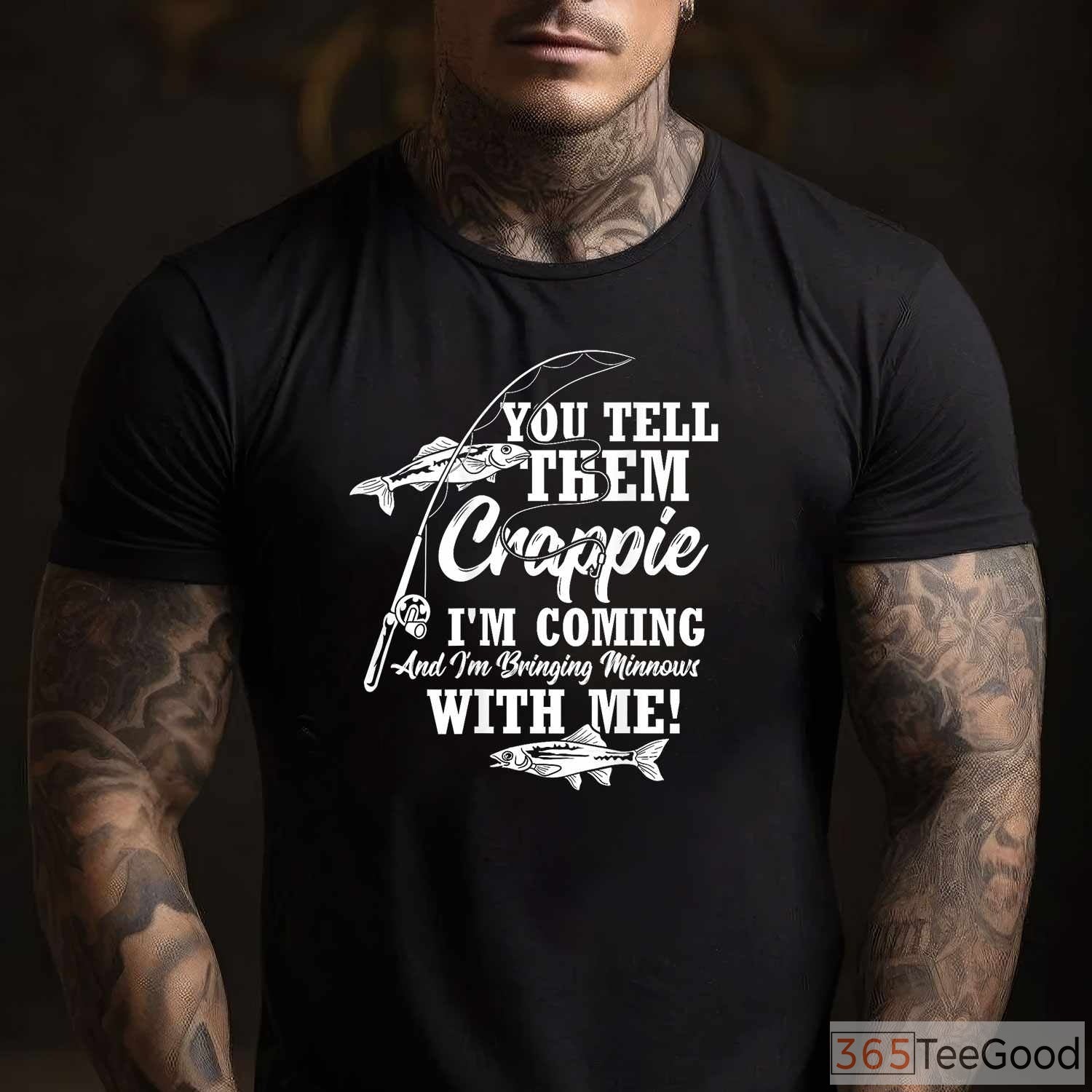 Holy Crappie Funny Fishing Shirt, Humorous Crappie Angler Quote Tee for Men