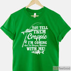 Holy Crappie Funny Fishing Shirt, Humorous Crappie Angler Quote Tee for Men