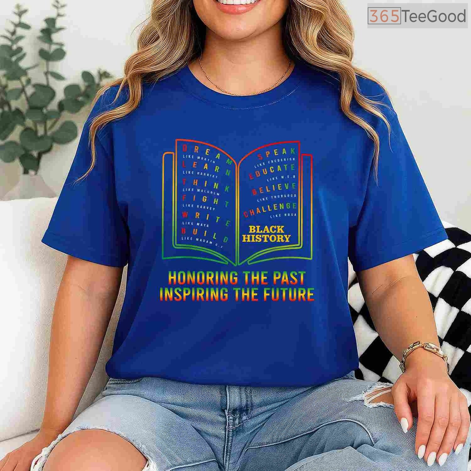 Honoring Past Inspiring The Future Book T-Shirt Black History Month Reader Shirt