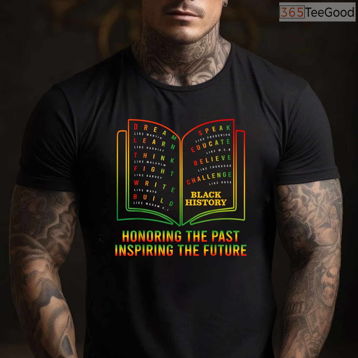 Honoring Past Inspiring The Future Book T-Shirt Black History Month Reader Shirt