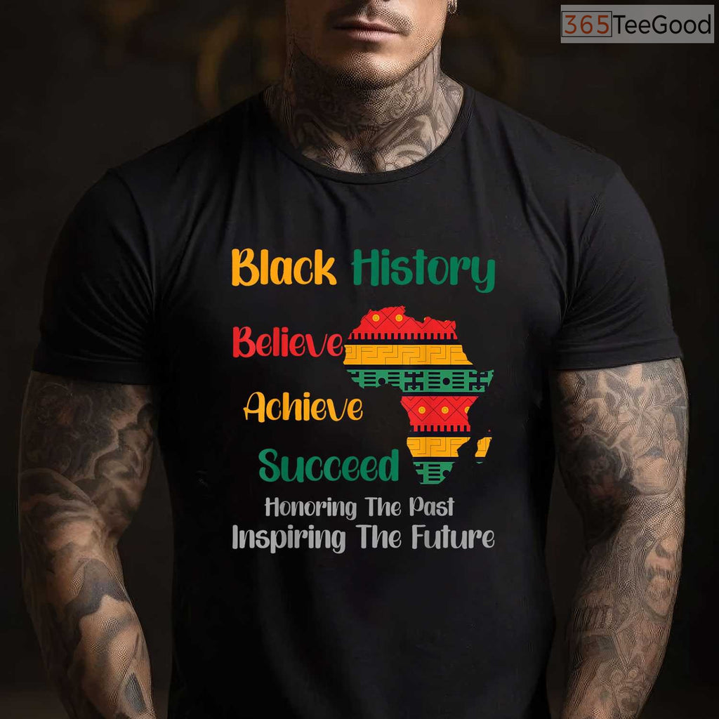 Honoring The Past Inspiring The Future T-Shirt Black History Month Ancestor Legacy Shirt