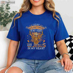 Hunting In My Veins Jesus In My Heart Shirt, Christian Hunter Long Sleeve Tee