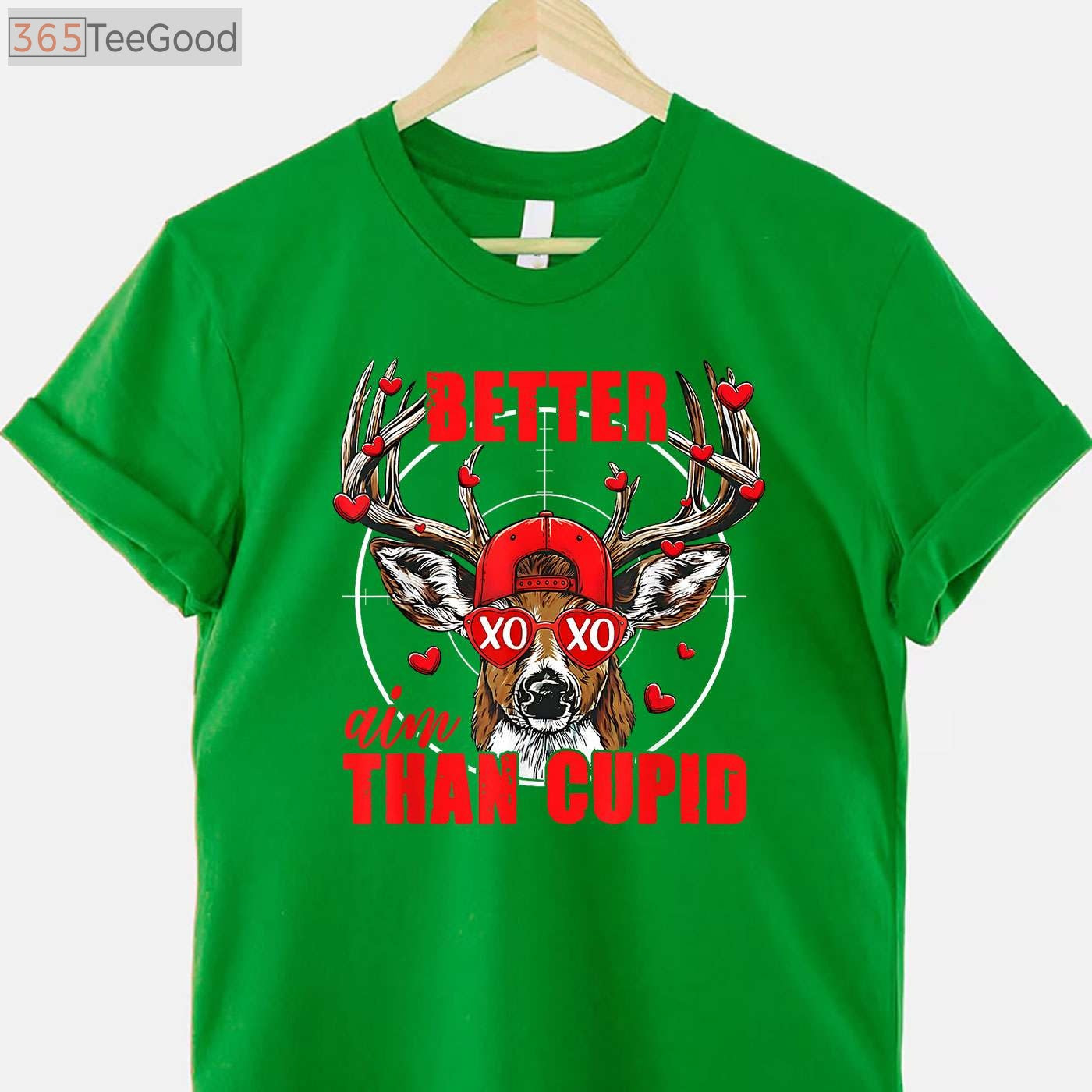 I Aim Better Than Cupid Hunting Shirt, Funny Valentine’s Day Buck Hunter Tee