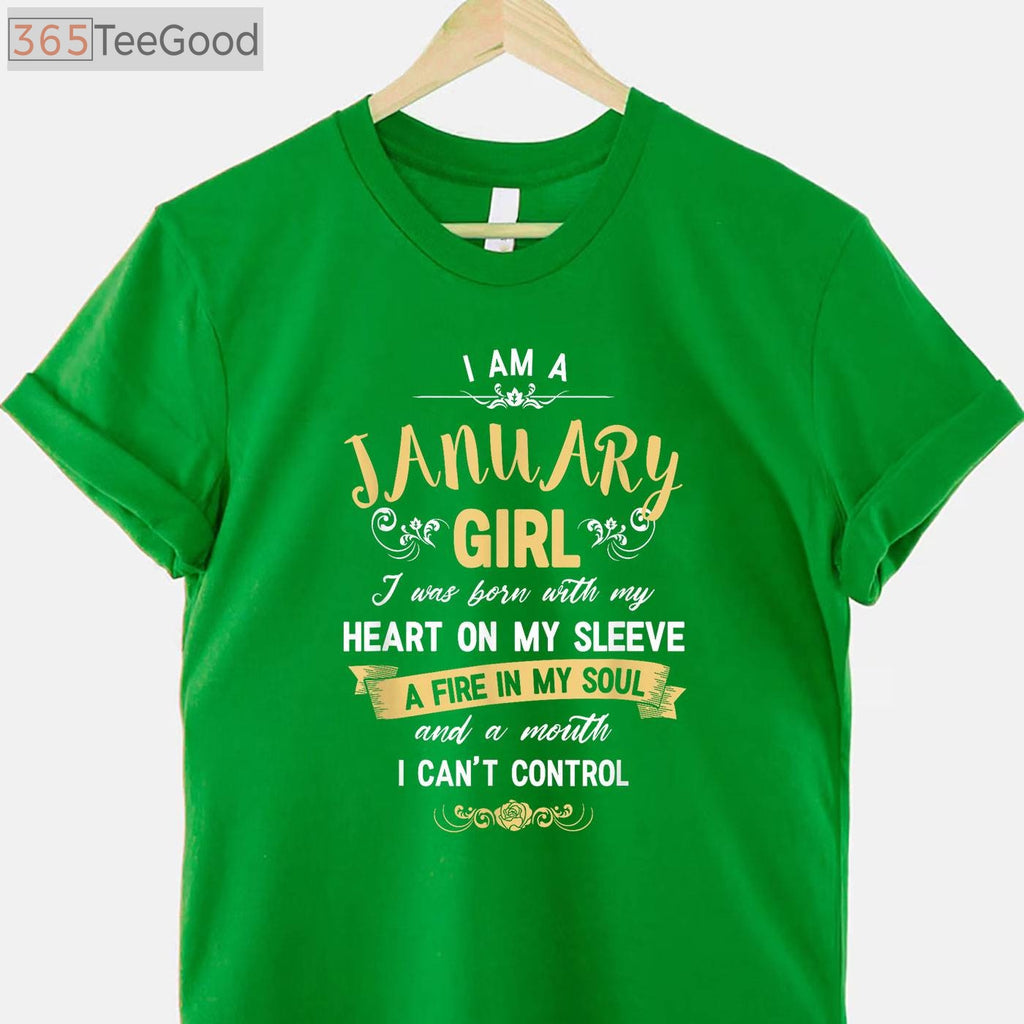 I Am A January Girl T-Shirt Womens Birthday Gifts Shirt T-Shirt