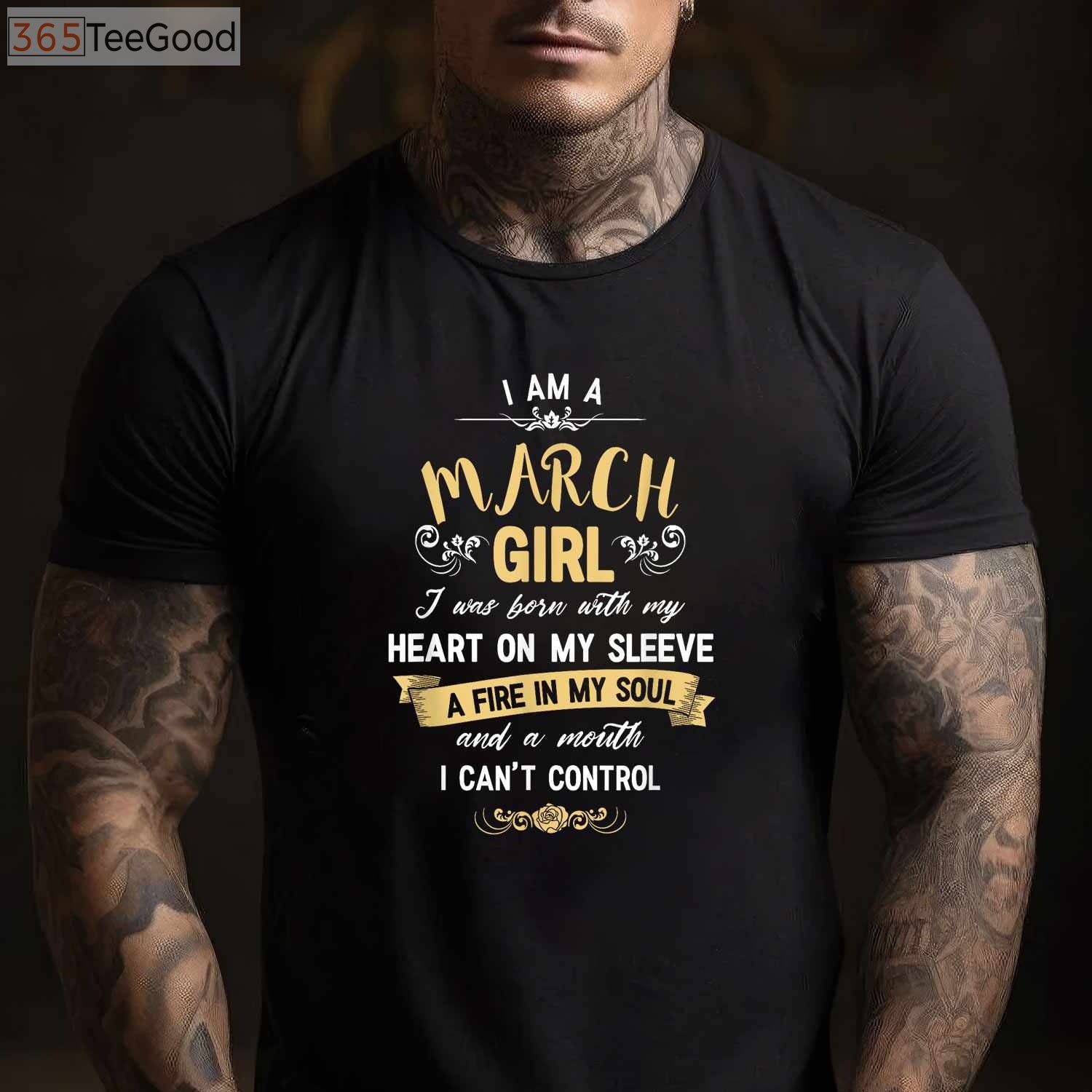 I Am A March Girl Birthday Shirt - Cute Birthday Gift T-Shirt for Women Adults
