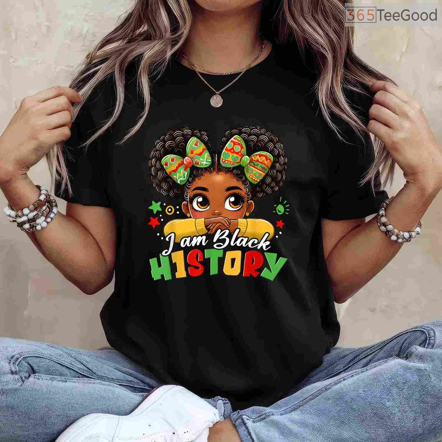 I Am Black History T-Shirt for Kids Girls & Women African American Heritage Month Shirt