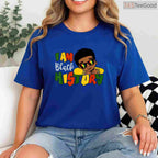 I Am Black History T-Shirt for Boys Kids African American Young King Black History Month Shirt