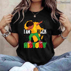 I Am Black History T-Shirt for Kids Boys & Men Empowering Black History Month Shirt