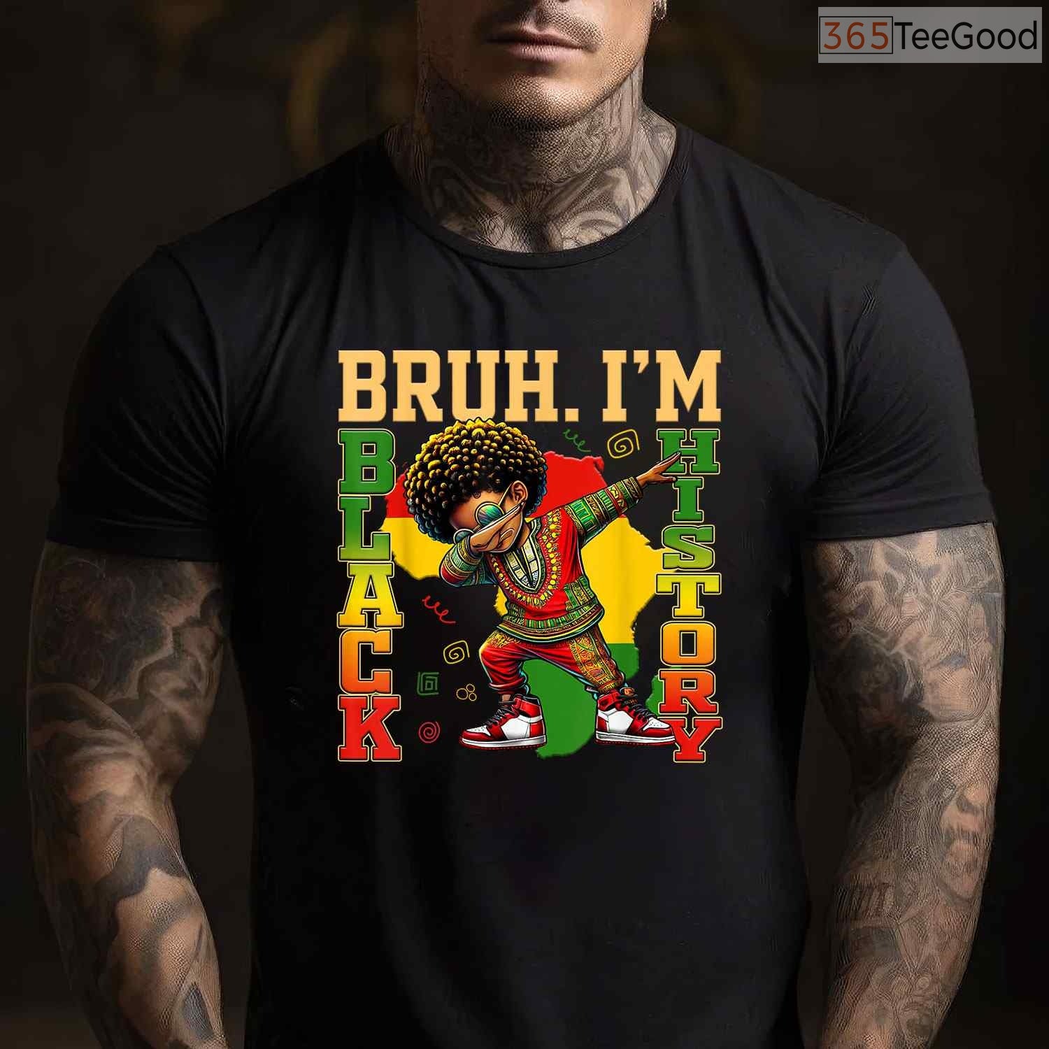 I Am Black History Dabbing Afro T-Shirt Men Boys Funny Black History Month Shirt