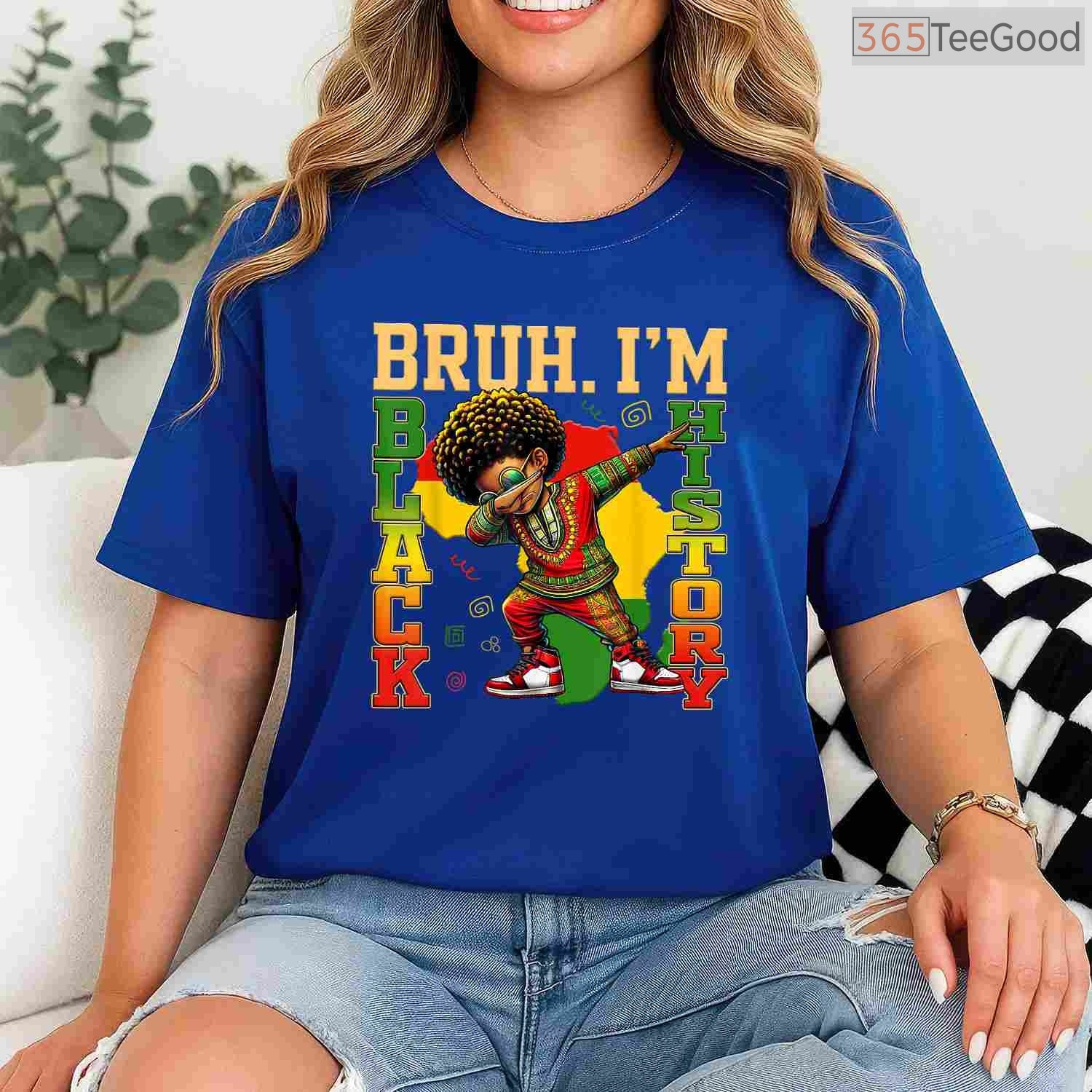 I Am Black History Dabbing Afro T-Shirt Men Boys Funny Black History Month Shirt