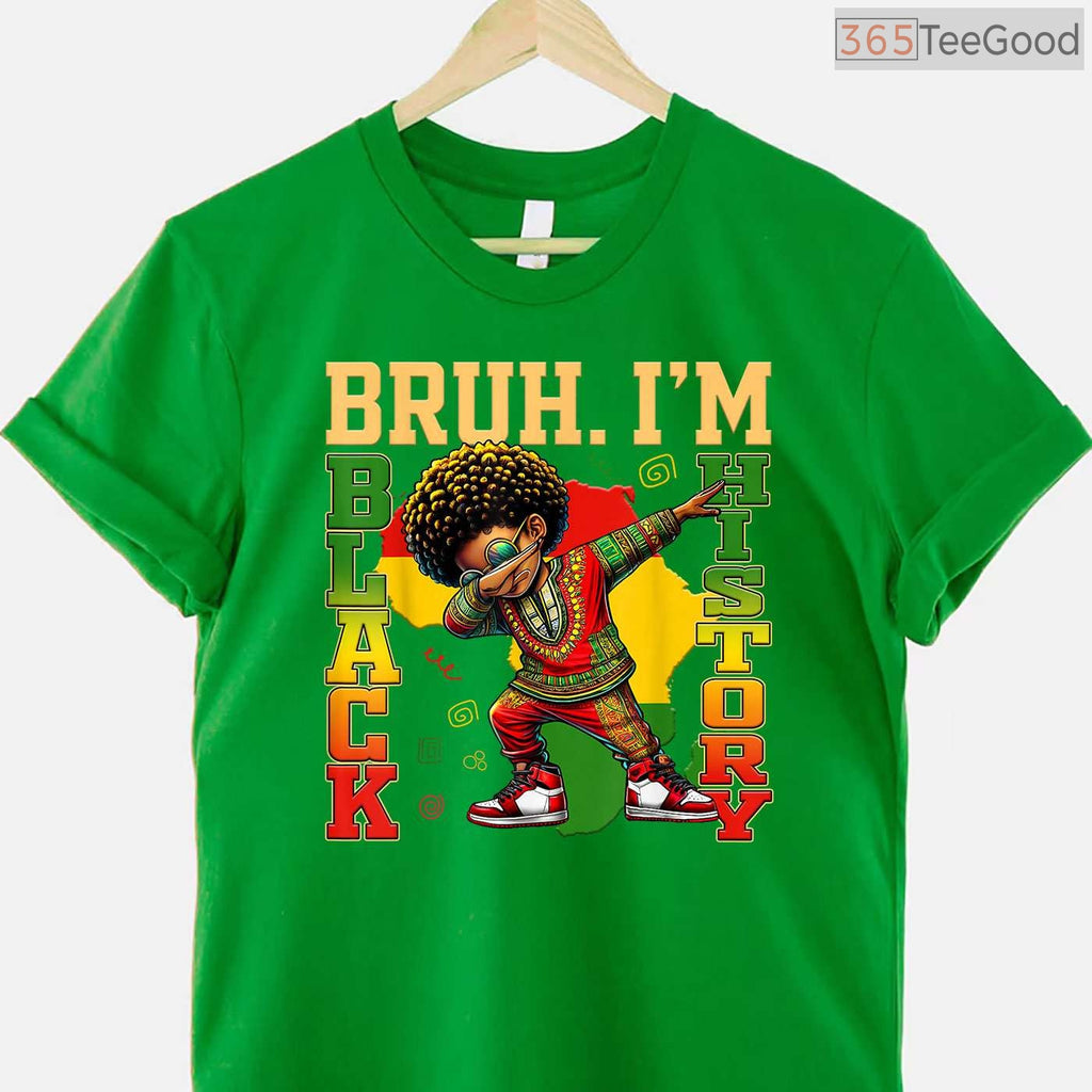 I Am Black History Dabbing Afro T-Shirt Men Boys Funny Black History Month Shirt