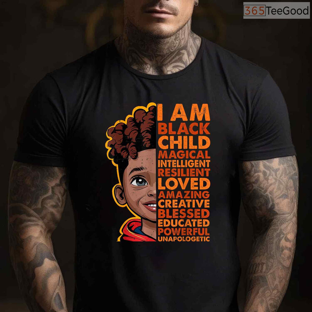 I Am Black History Month Shirt for Kids Boys African American Youth Empowerment T-Shirt