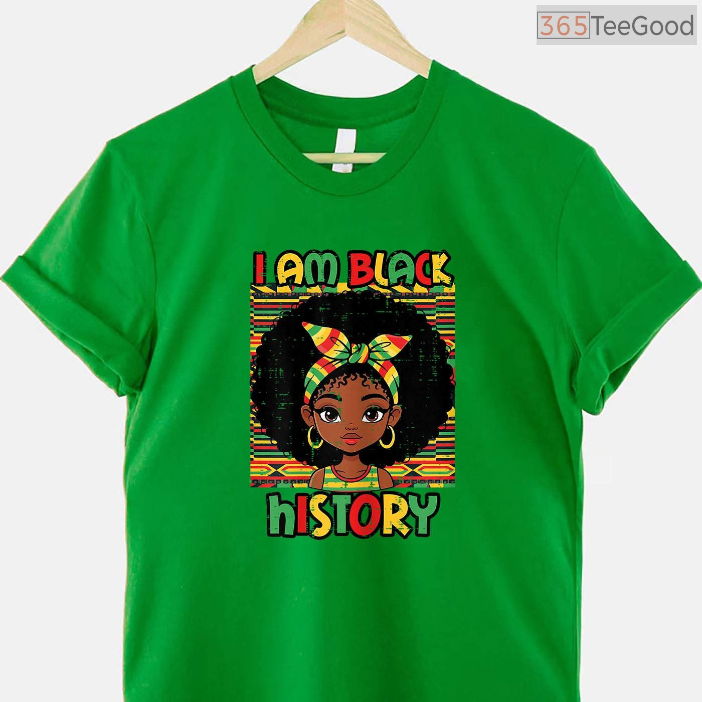 I Am Black History Afro Girl T-Shirt African American Kids Magic Black History Month Shirt