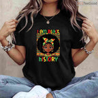 I Am Black History Afro Girl T-Shirt African American Kids Magic Black History Month Shirt