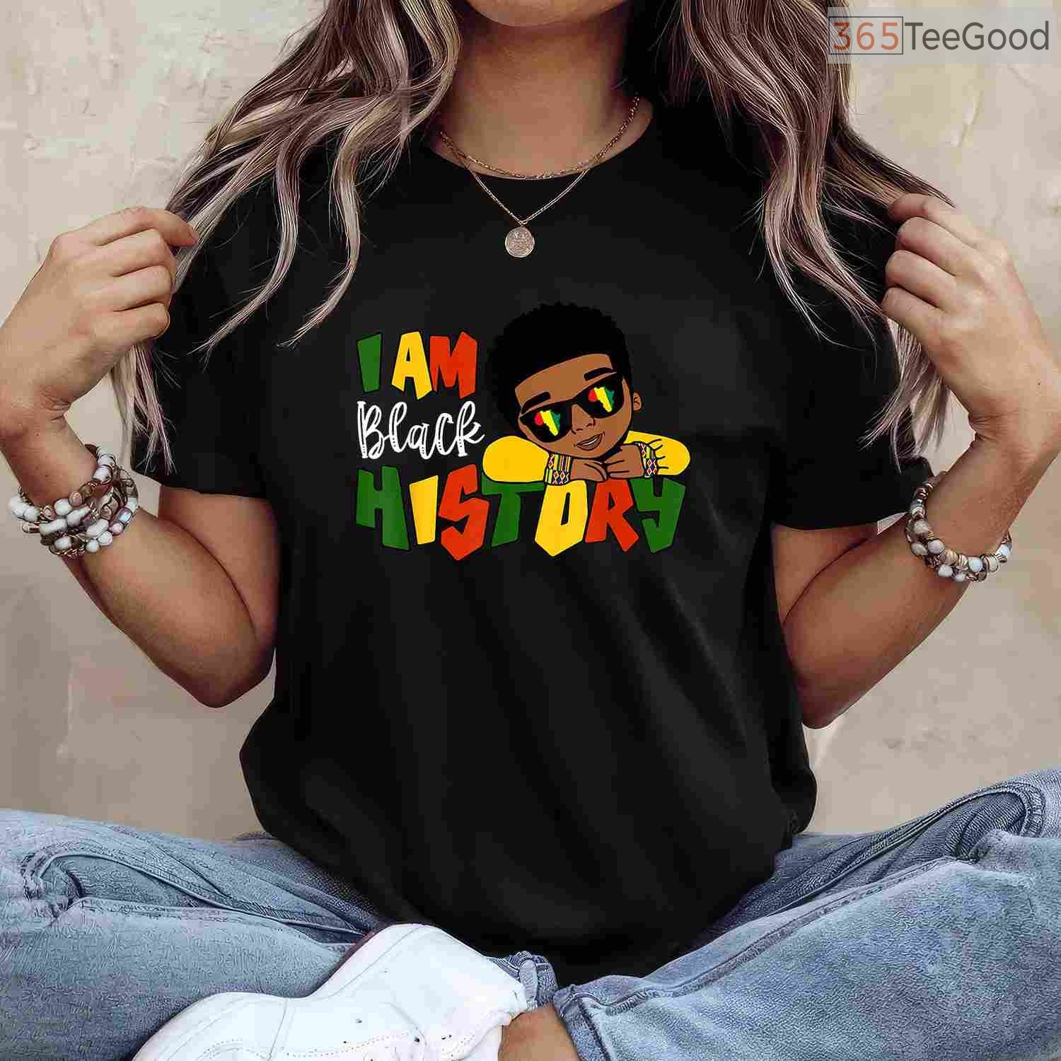 I Am Black History T-Shirt for Boys Kids African American Young King Black History Month Shirt