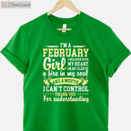 I Am a February Girl Born in February Birthday T-Shirt, Cute February Birthday Gift Shirt