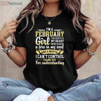 I Am a February Girl Born in February Birthday T-Shirt, Cute February Birthday Gift Shirt